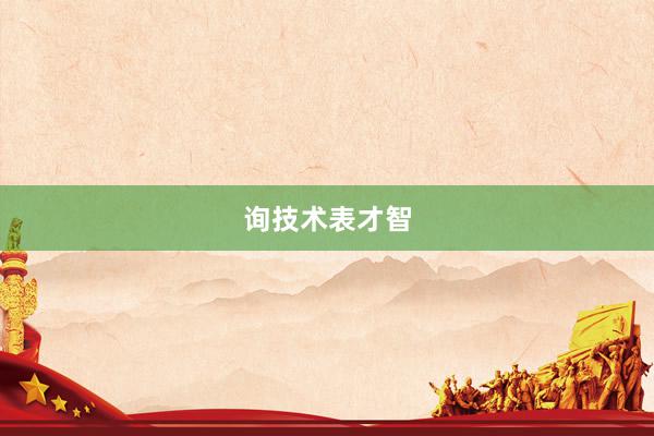 询技术表才智